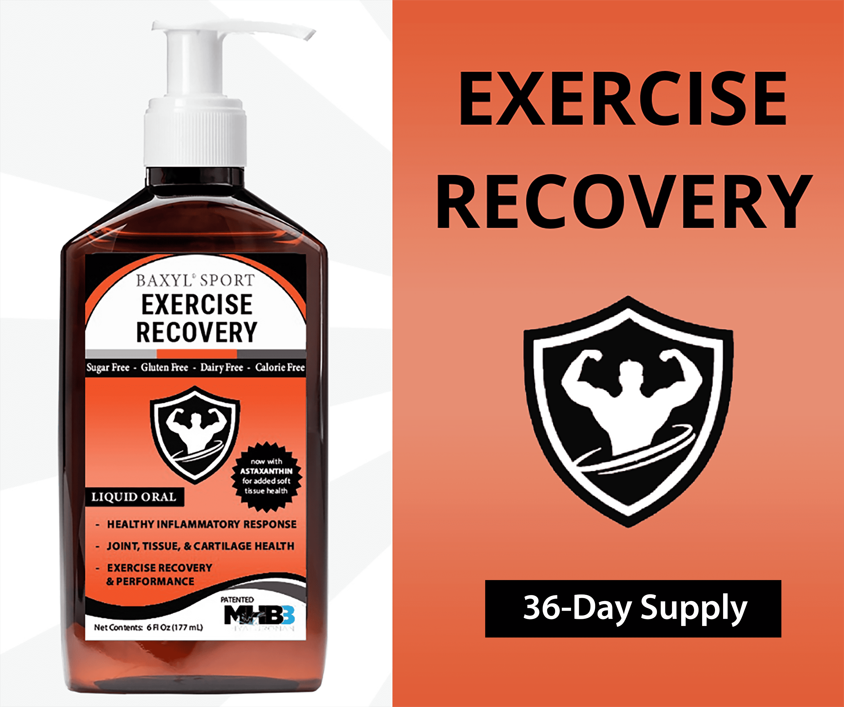 Baxyl Sport - Joint Support & Exercise Recovery Supplement - Hyaluronic Acid & Astaxanthin