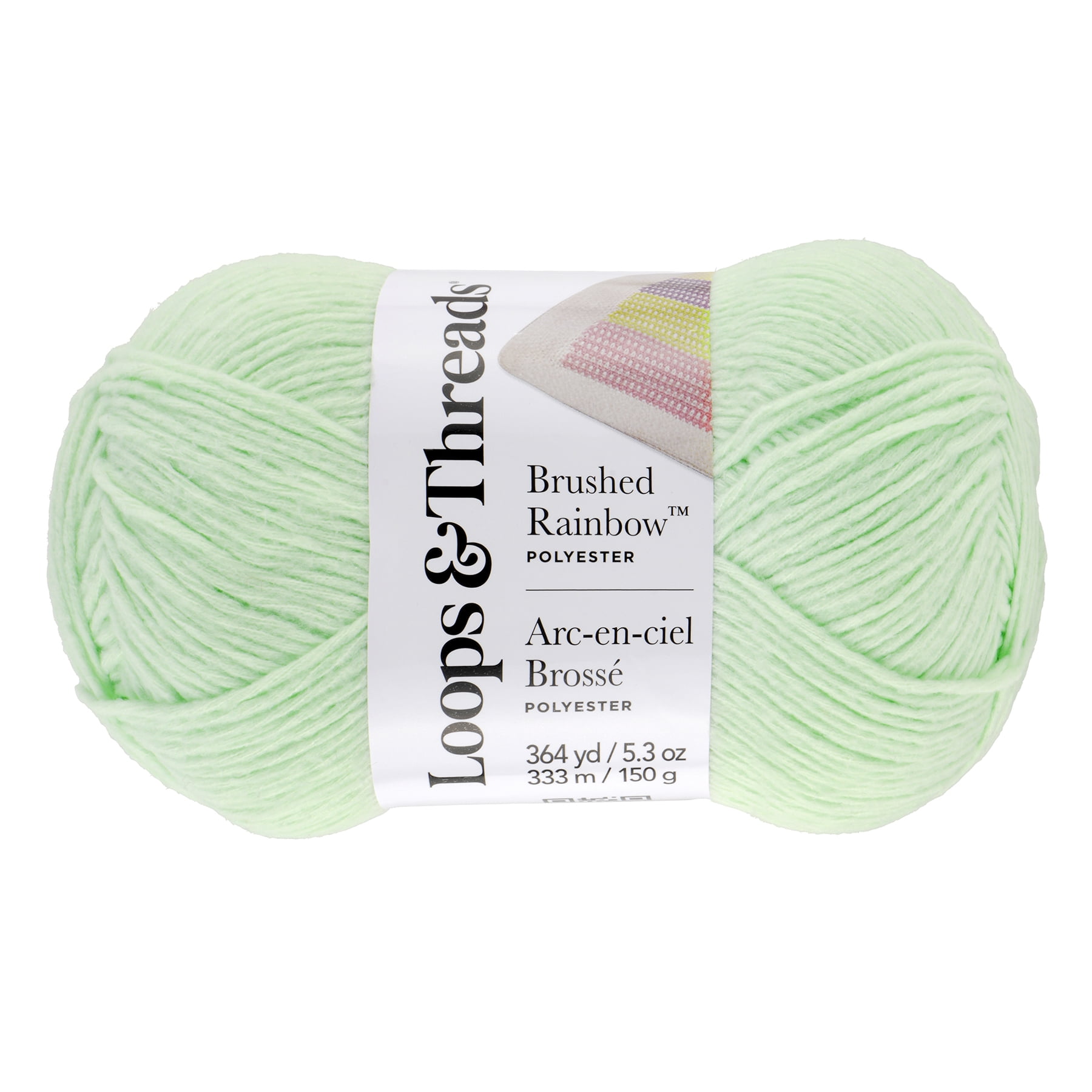 Loops & Threads Bay Baby Rainbow Yarn - Medium Weight Yarn for Knitting, Crochet, Weaving, Arts & Crafts, 15 Pack