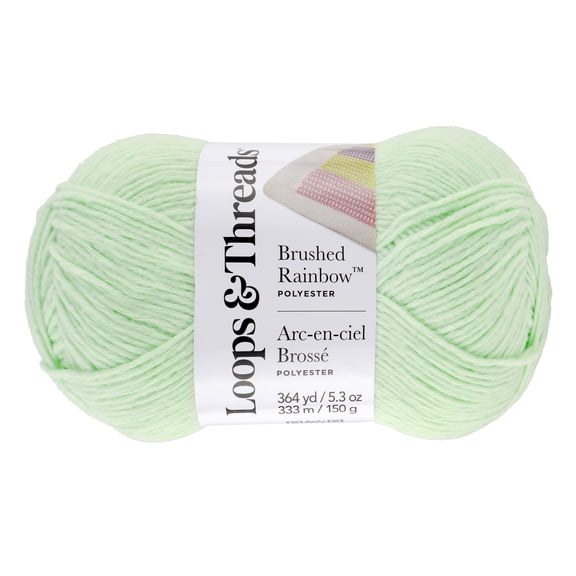 Loops & Threads Bay Baby Rainbow Yarn - Medium Weight Yarn for Knitting, Crochet, Weaving, Arts & Crafts, 15 Pack