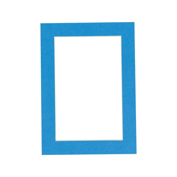 Bay Blue Acid Free 12x16 Picture Frame Mats with White Core Bevel Cut for 8.5x11 Pictures - Fits
