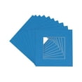 thumbnail image 1 of Bay Blue Acid Free 20x20 Picture Frame Mats with White Core Bevel Cut for 10x10 Pictures - Fits, 1 of 3