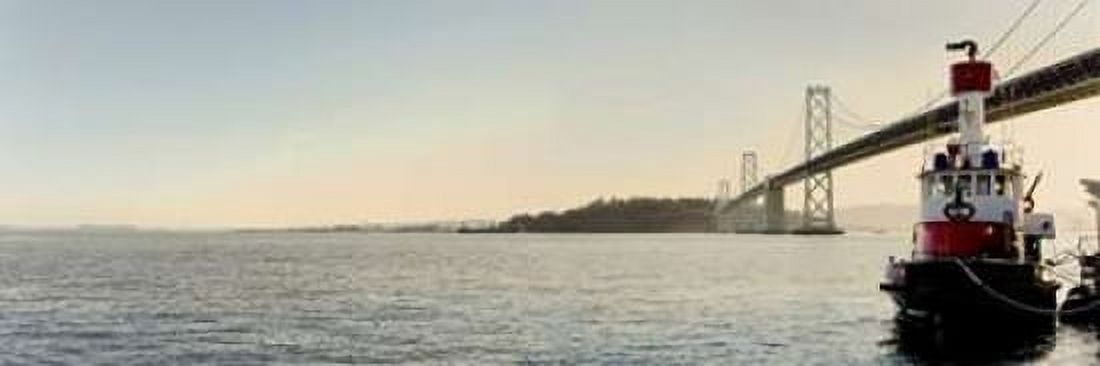 Bay Bridge Pano - 105 Canvas Art - Alan Blaustein (12 x 36)