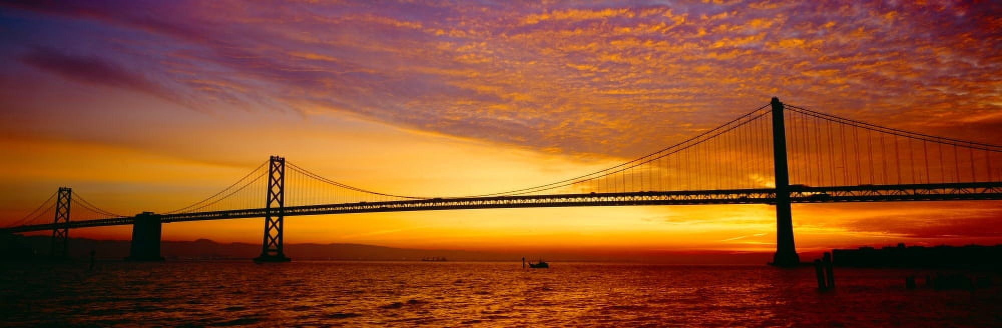 Bay Bridge at Sunrise San Francisco California Canvas Art - Panoramic Images (27 x 9)