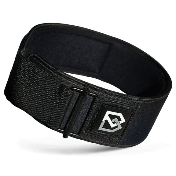 Bay Gear Co. Quick Locking Weight Lifting Belt, Adjustable Back Lumbar Support for Functional Fitness Strength Training, Core Exercise Workout Bodybuilding, Powerlifting, Deadlifts and Squats - Black