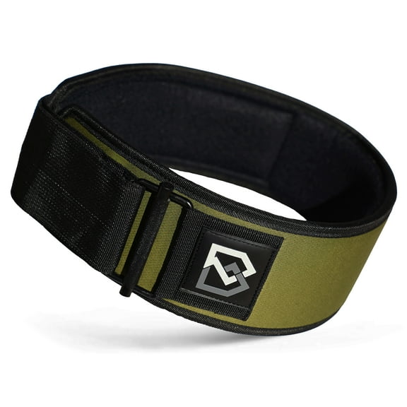 Bay Gear Co. Quick Locking Weight Lifting Belt, Adjustable Back Lumbar Support for Functional Fitness Strength Training, Core Exercise Workout Bodybuilding, Powerlifting, Deadlifts Squats - OD Green