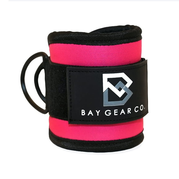 Bay Gear Co. Workout Ankle Straps for Cable Machine Women, Pink