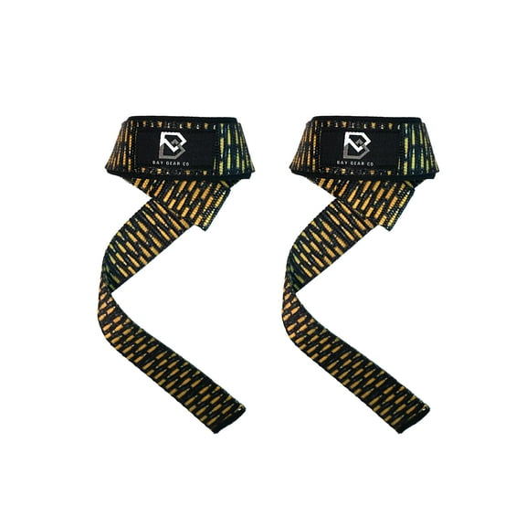 Bay Gear Co. Wrist Straps for Weightlifting - 1 Pair Cotton Lifting Straps with Neoprene Padding, Comfortable Gym Essentials for Enhanced Grip Strength - Ammunition