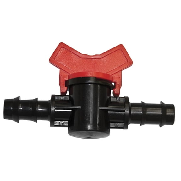Bay Hydro 1/2" Red Double Barbed Water Shut off Valve