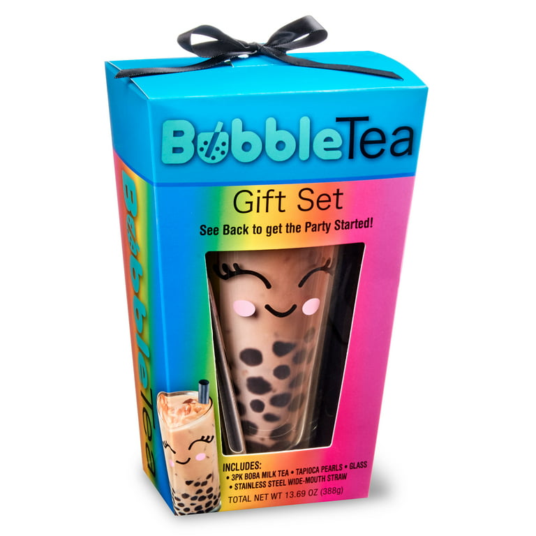 Bay Island Bubble Tea Kit with Instant Boba Milk Tea, Christmas