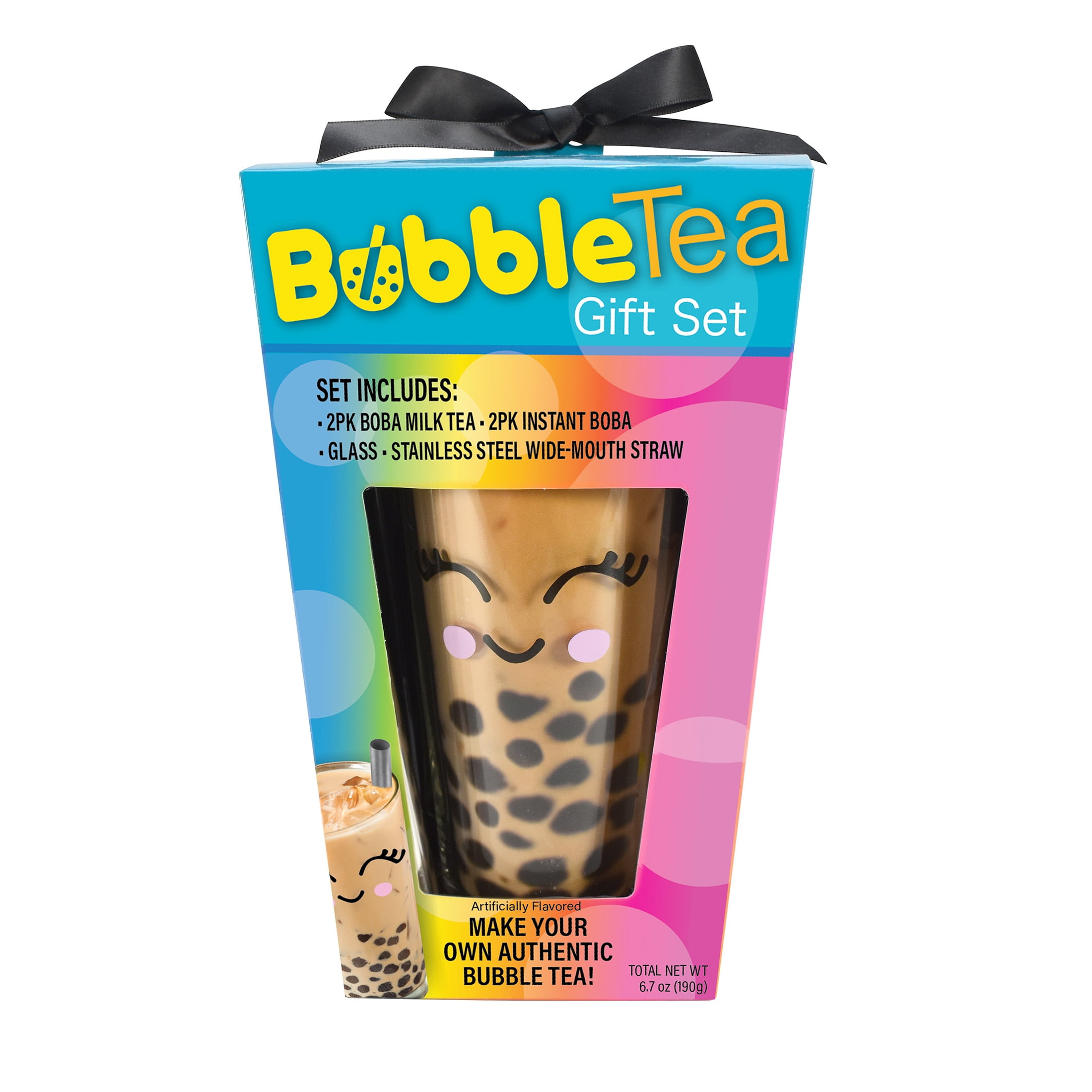 Bay Island Bubble Tea Kit with Instant Boba Milk Tea, Christmas
