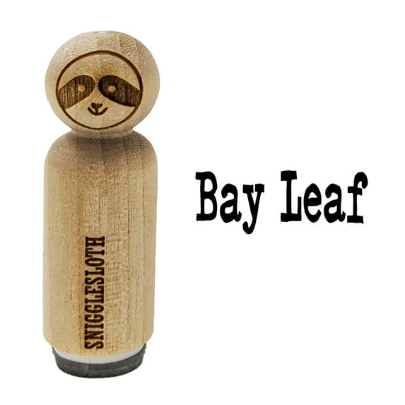Bay Leaf Herb Fun Text Rubber Stamp for Scrapbooking Crafting Stamping - Large 1-1/4 Inch