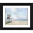 thumbnail image 1 of Bay, Noah 14x12 Black Ornate Wood Framed with Double Matting Museum Art Print Titled - Beach Lookout I, 1 of 4