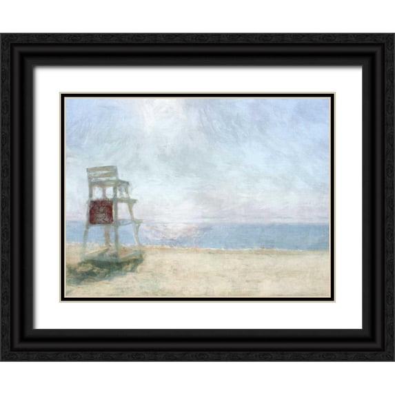 Bay, Noah 14x12 Black Ornate Wood Framed with Double Matting Museum Art Print Titled - Beach Lookout I