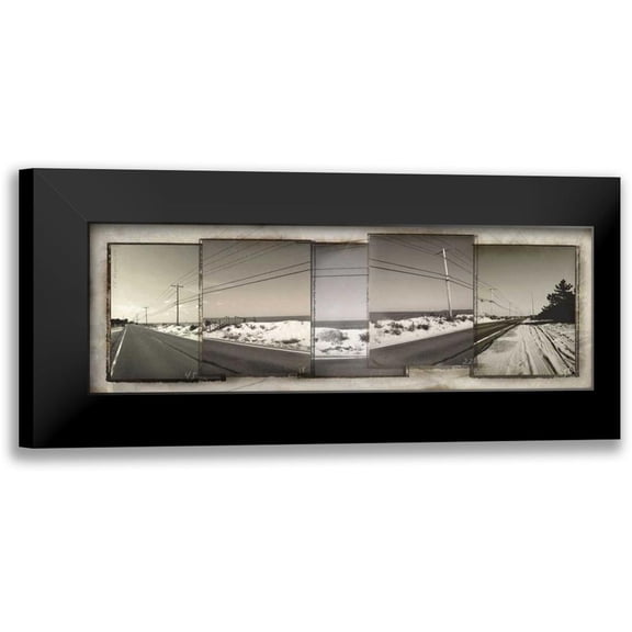 Bay, Noah 14x7 Black Modern Framed Museum Art Print Titled - The Old Coast Road