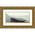 thumbnail image 1 of Bay, Noah 18x10 Gold Ornate Wood Framed with Double Matting Museum Art Print Titled - The  Blue Boat, 1 of 4