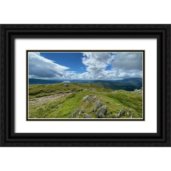 Bay, Noah 18x12 Black Ornate Wood Framed with Double Matting Museum Art Print Titled - Highland Path panel