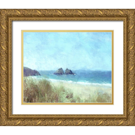 Bay, Noah 24x20 Gold Ornate Wood Framed with Double Matting Museum Art Print Titled - Cornish View