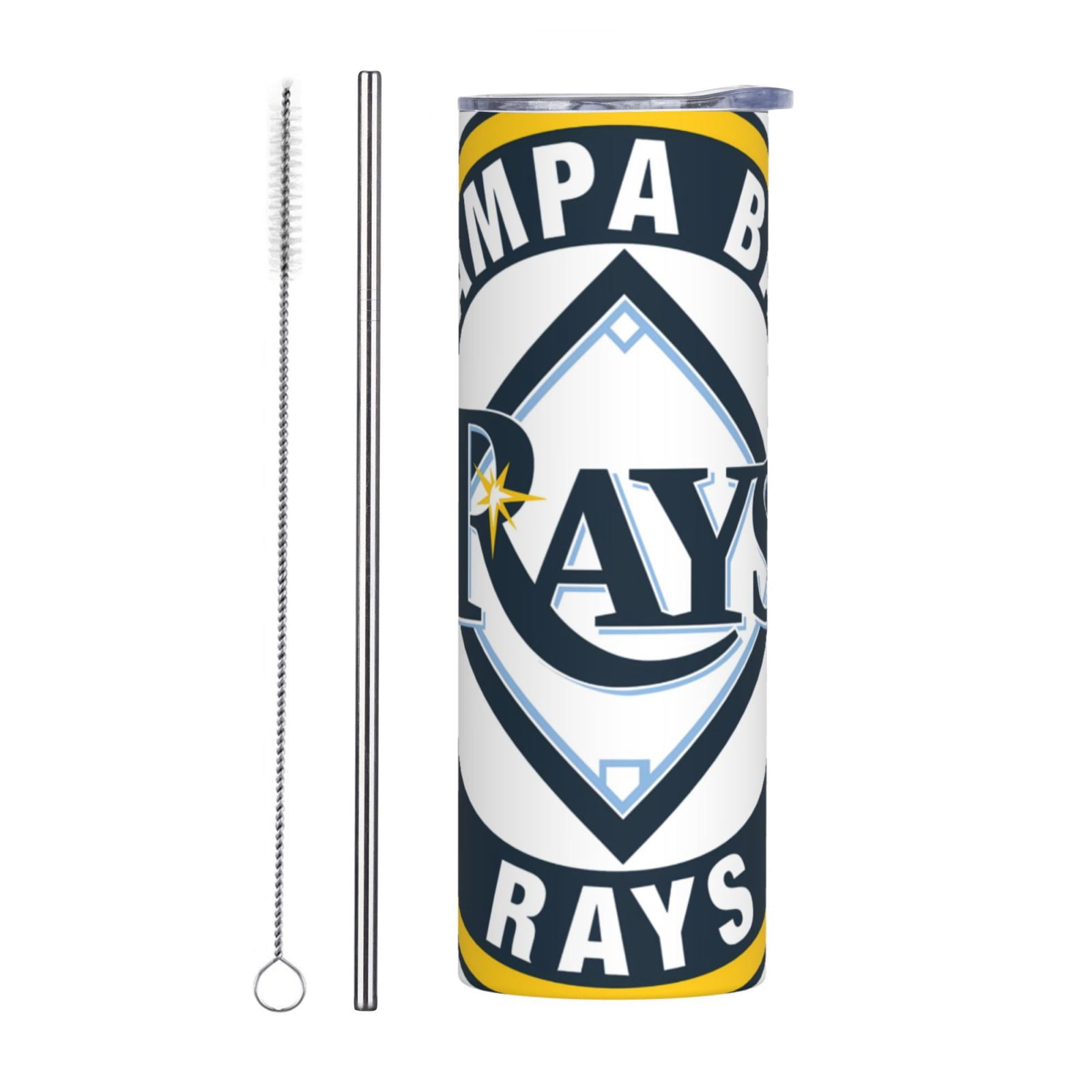 Bay_Rays Stainless Steel Mug White One Size Team Logo Double Walled ...
