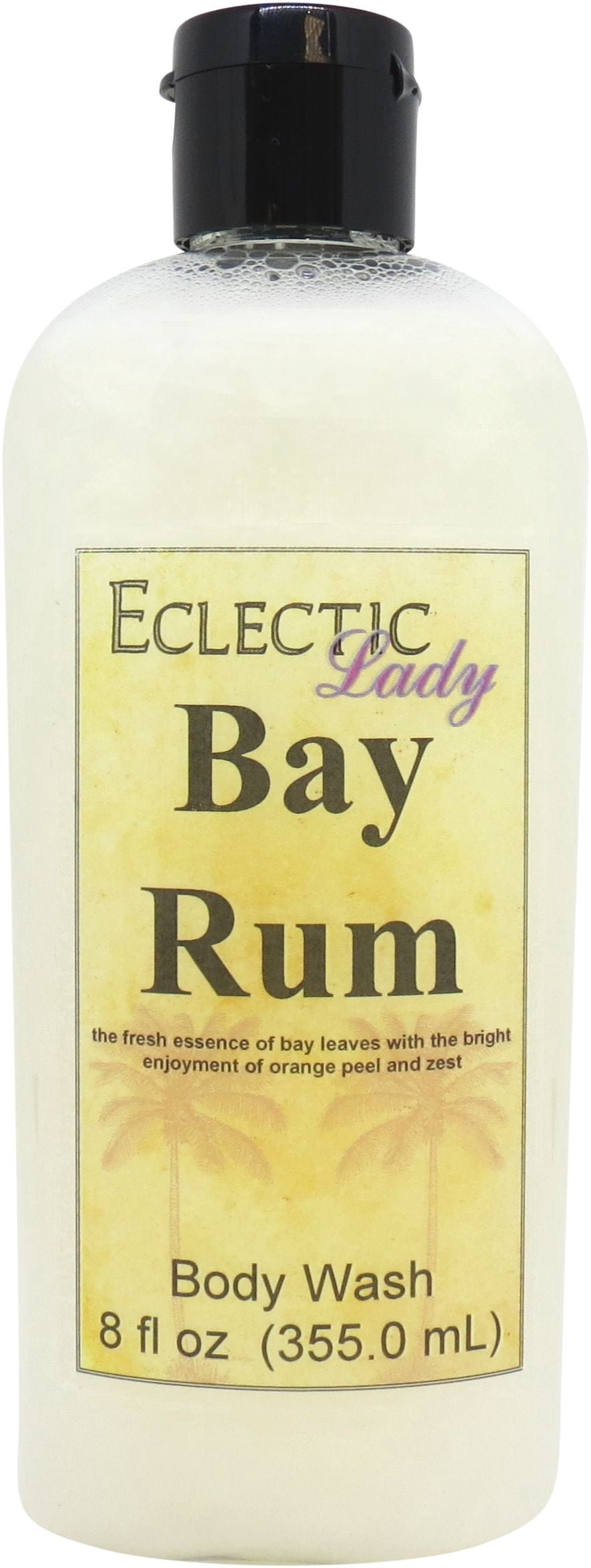 Bay Rum Body Wash by Eclectic Lady, Liquid Shower Gel for Women and Men, 8 Ounces