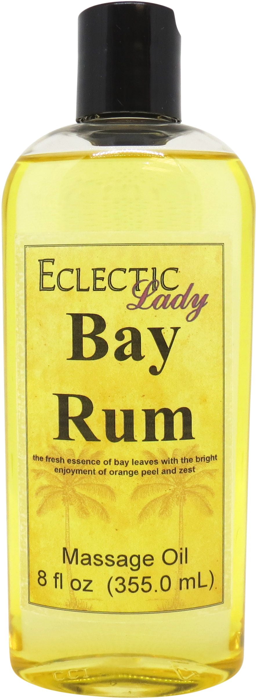 Bay Rum Massage Oil by Eclectic Lady, 8 oz, Sweet Almond Oil and Jojoba Oil