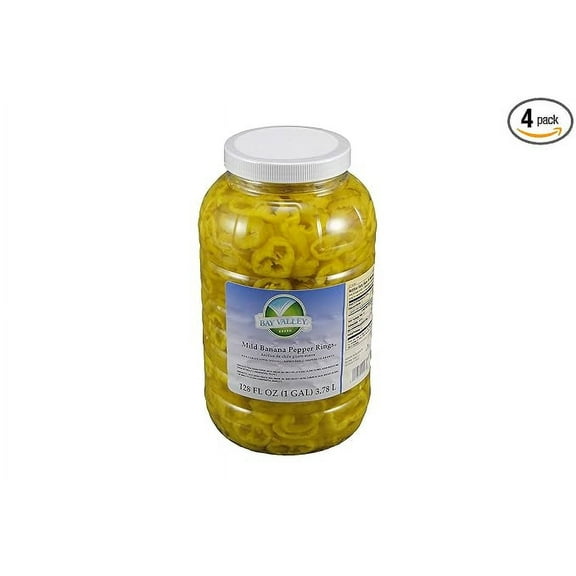 Bay Valley Foods Premium Mild Banana Pepper Ring, 1 Gallon -- 4 per case.