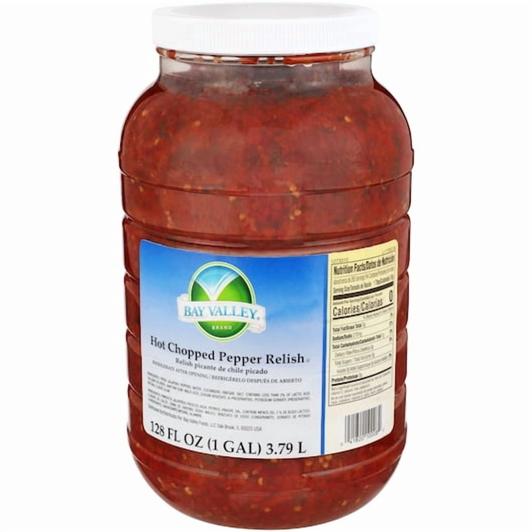 Bay Valley Hot Chopped Pepper Relish, 1 Gallon, 4 Per Case