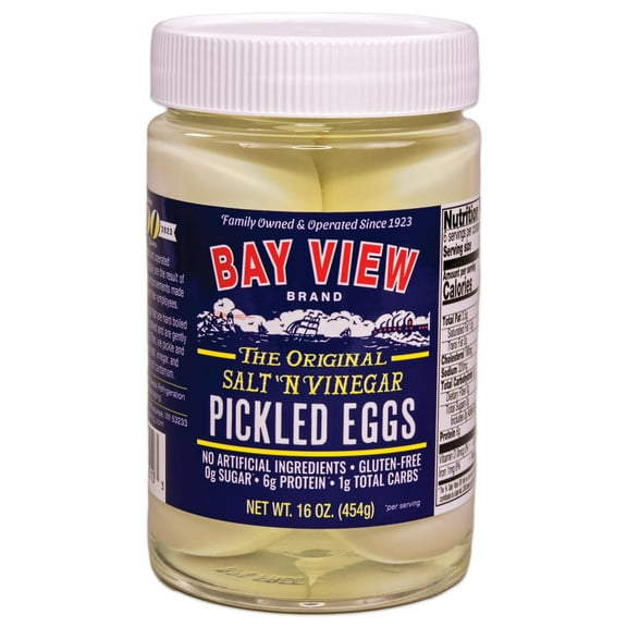 Bay View Packing 4 Pack of Original Salt N' Vinegar Pickled Eggs-Tavern Style
