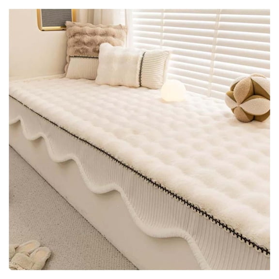 Bay Window Mat,Soft Non-Slip Indoor Window Sill Cushion Pad, Dust-Proof for Indoor Nooks, Sofa, Reading Area