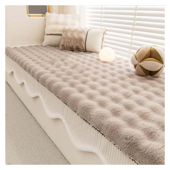 Bay Window Mat,Soft Non-Slip Indoor Window Sill Cushion Pad, Dust-Proof for Indoor Nooks, Sofa, Reading Area