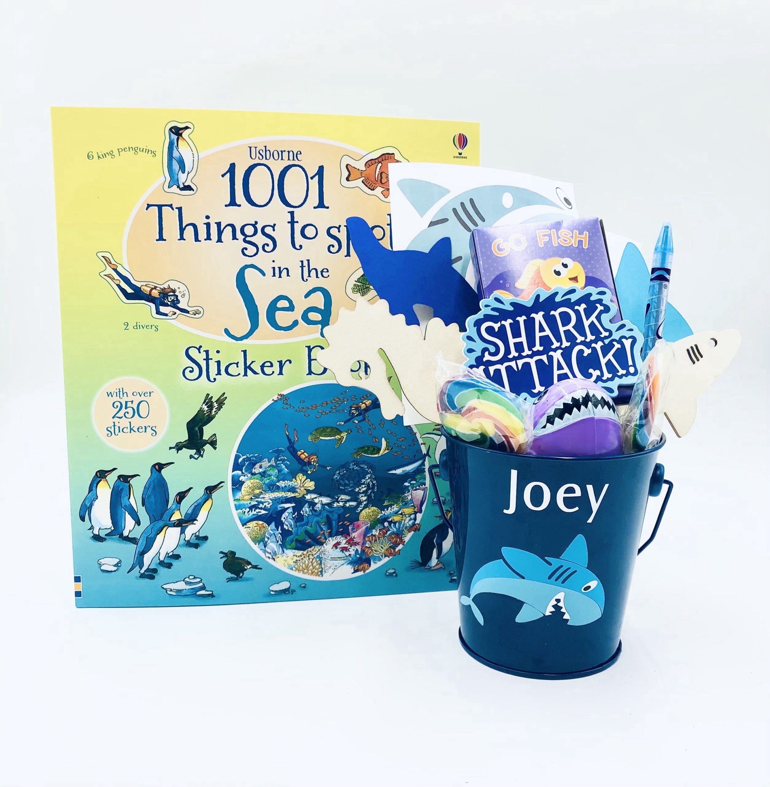 Timeless Desserts Shark Easter Basket - Book, Personalized, Crafts, Candy