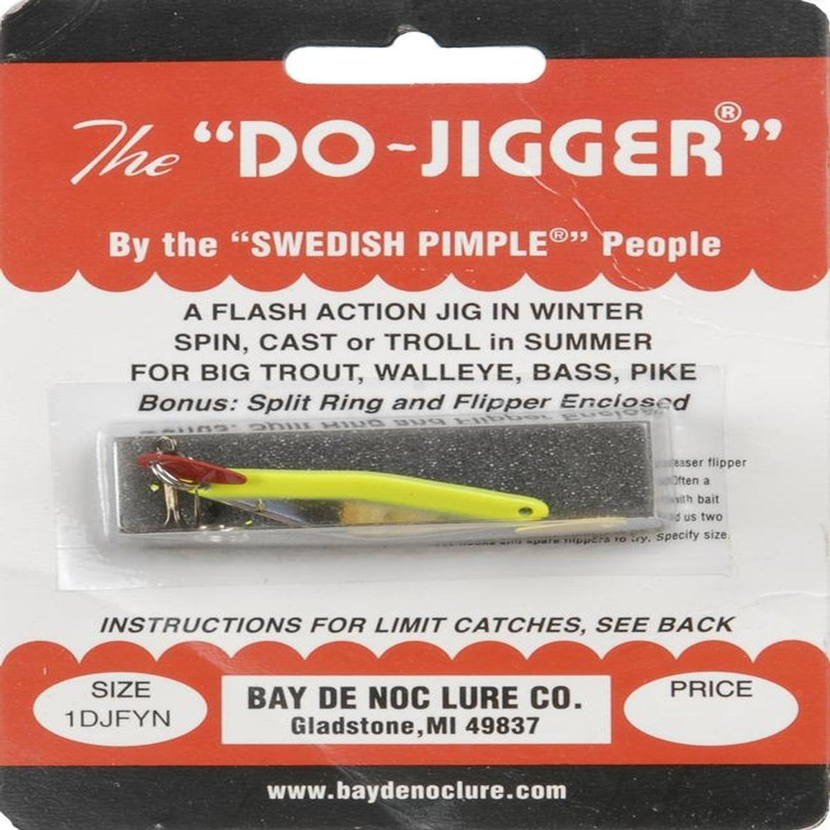 Bay de Noc Do-Jigger Jigging Spoon 1/6oz Florescent Yellow/Nickle
