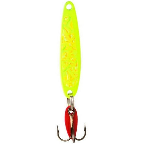 Bay de Noc Swedish Pimple Jigging Spoon 1/4oz Yellow Ice