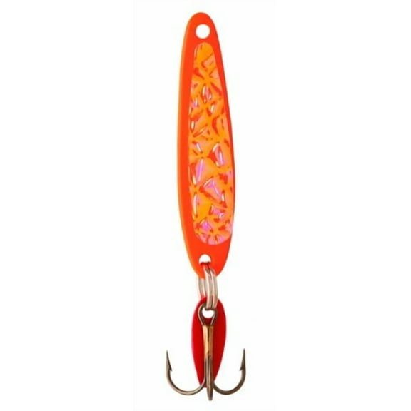 Swedish Pimple Jigging Lure, 1/10 oz, 1 in, Orange Ice