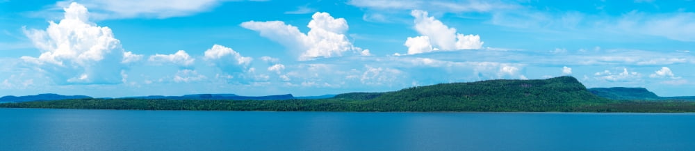 Bay from North Shore of Lake Superior Ontario Canada Canvas Art - Panoramic Images (10 x 44)