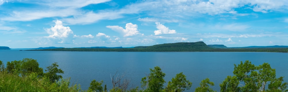 Bay from North Shore of Lake Superior Ontario Canada Canvas Art - Panoramic Images (6 x 18)
