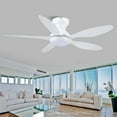 thumbnail image 1 of BayDay 13" White Ceiling Fan with LED Light & Remote, Modern Bladeless Fan, Stepless Dimming, 3-Color Temperature, Flush Mount, Quiet, Easy Installation for Bedroom, Small Spaces, 1 of 10