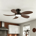 thumbnail image 1 of PHORUS 42in Ceiling Fan with Lights Modern Fan Light with Remote Dimmable LED Brown for Bedroom Living Room, 1 of 7