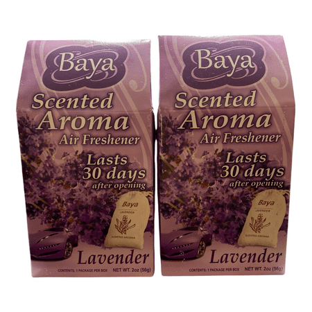 Baya Scented Aroma Air Fresher 30 Days After Opening Lavender 2 Pack