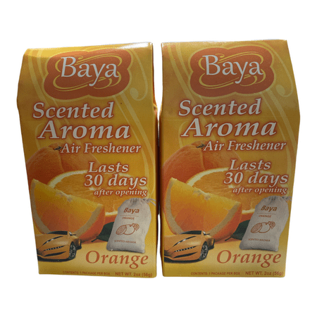 Baya Scented Aroma Air Fresher Lasts 30 Days After Opening Orange 2 Pack