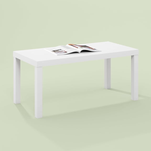 Bayan Coffee Table, Square Side Table or Small Spaces, Living Room, White