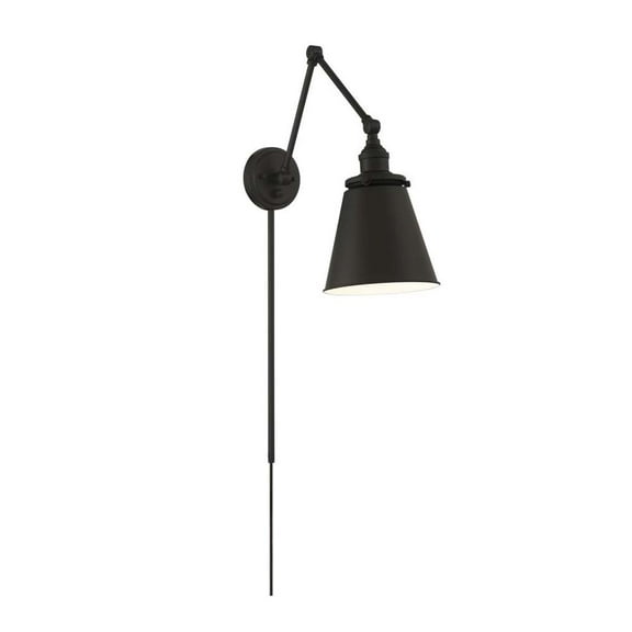 Bayard Swing Arm Lamp Matte Black w/ Switch 120v