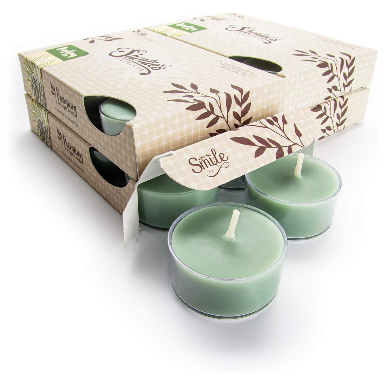 Bayberry Fir Premium Tealight Candles Bulk Pack Highly Scented with