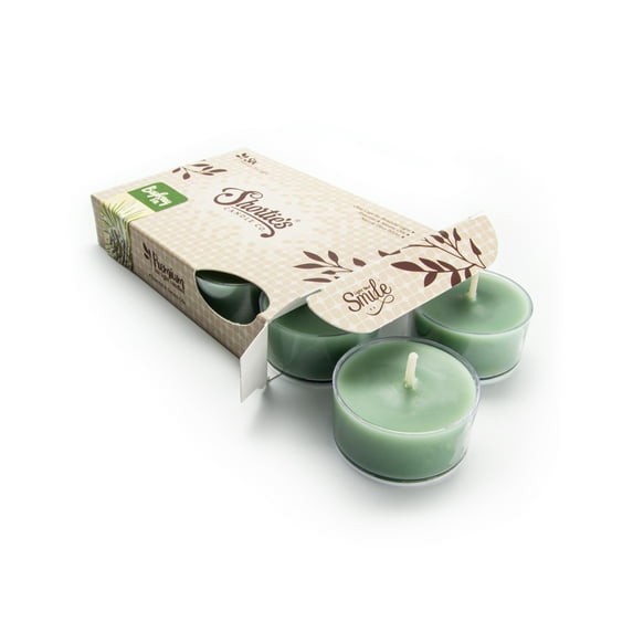 Bayberry Fir Tealight Candles - 6 Green Premium Scented Tea Lights - Natural Oils - Shortie's Candle Company