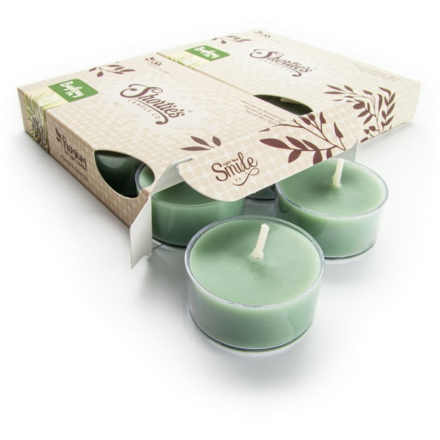 Bayberry Fir Tealight Candles Multi Pack 12 Green Premium Scented Tea