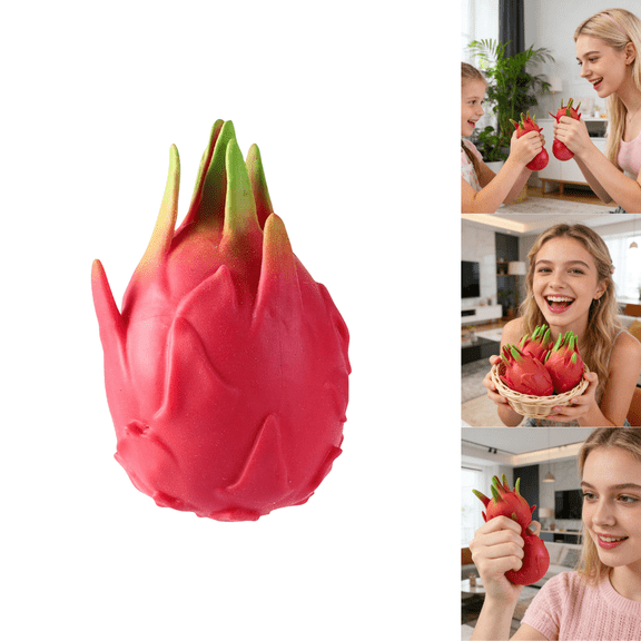 Bayberry Fruit Squeezer Toys, Multi-Scene Dragon Fruit Squishy Fidget Toys, TPR Stress Relief Squeeze Balls for Adults Kids, Home Office Desktop Decoration, Cute Easter Gifts