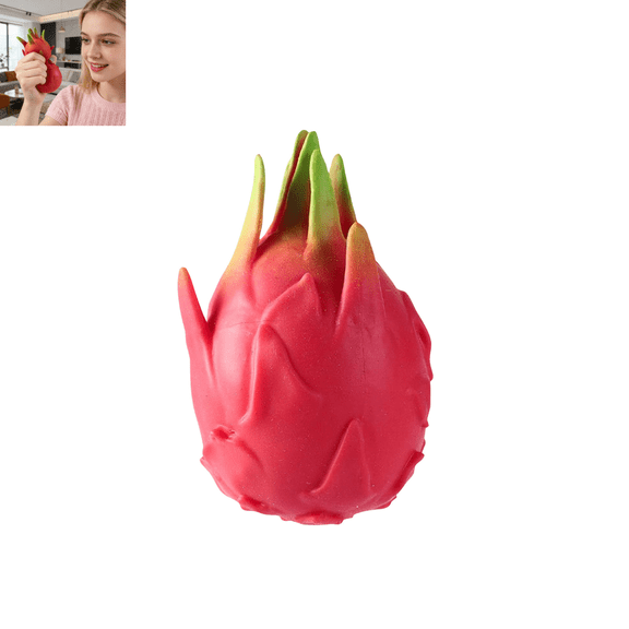 Bayberry Fruit Squeezer Toys, Portable Dragon Fruit Squishy Fidget Toys, Elastic TPR Squeeze Balls for Adults Kids Anxiety Relief, Mini Desktop Ornament, Trendy Easter Gifts
