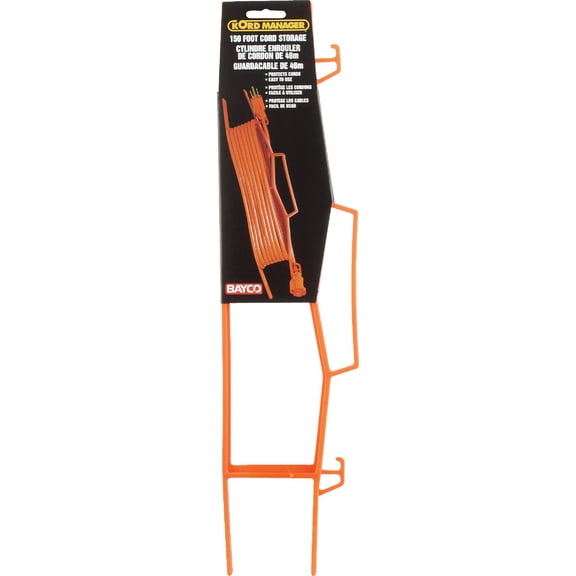 Bayco Cord Wrap K-150 - 150 Ft Capacity, Orange - Single Piece