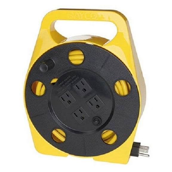Bayco SL-755 25 Foot / 4 Outlet Extension Cord Reel - Quantity of 1
