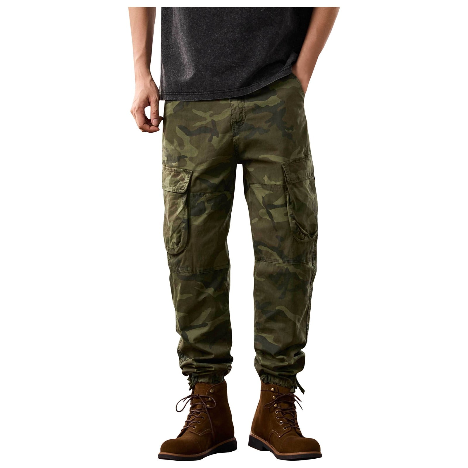 Baycosin 2024 Mens Pocket Casual Camouflage Overalls