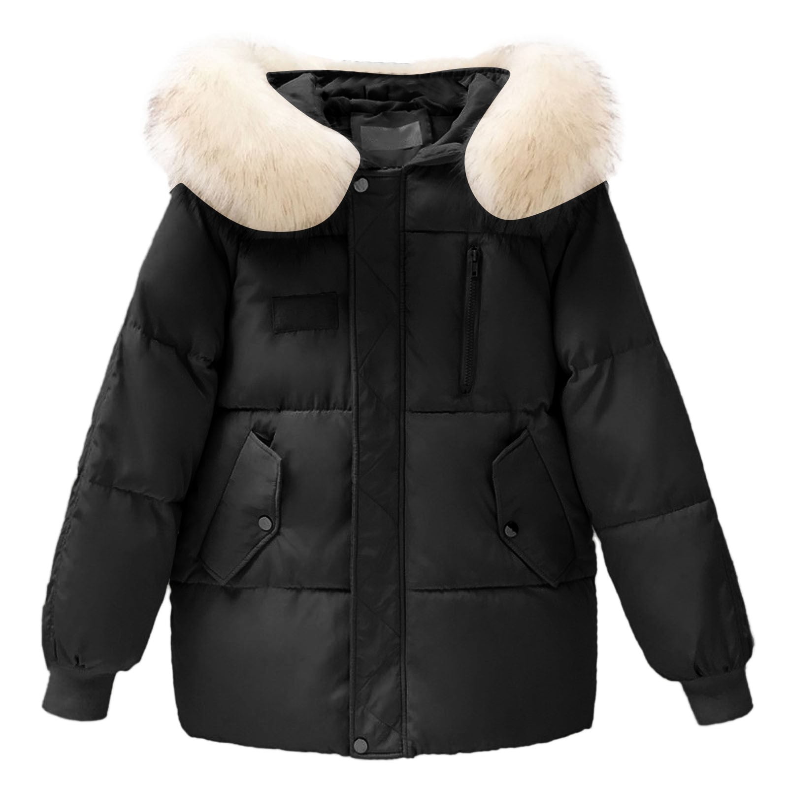 Baycosin Down Jacket For Women Lightweight Cotton Coat Cotton Padded ...